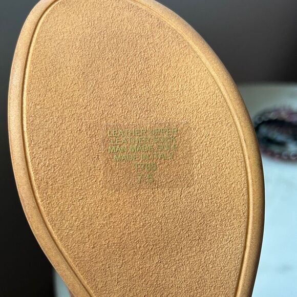 New Mila Paoli Tan Strappy leather Sandals 7.5 - Picture 9 of 9